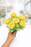 RB10 Bright Yellow Rose Bunch 5R+MF