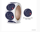 CDA298 Thank you Sticker Roll 1inch (500 Stickers)