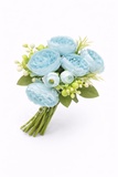 PB38 Pastel Blue Peony Bunch 4B4S