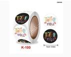 CDK100 Thank you Sticker Roll 1inch (500 Stickers)