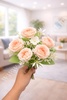 RB16 Peach Elegant Rose Bunch 6R+MF
