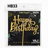 HB33 Acrylic Happy Birthday Topper