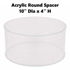 Acrylic Transparent Round Spacer 10" x 4"