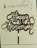 HA4 Acrylic Happy Anniversary Topper