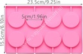 8 Cavity Lollipop (5cm) Silicone Mould