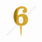 Acrylic Numerical Topper Big No.6