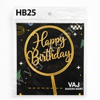 HB25 Acrylic Happy Birthday Topper