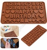 SM6 Number & Happy Birthday Silicon Chocolate Mould