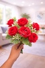 RB18 Vibrant Red Rose Bunch 5R+MF