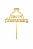 HA13 Acrylic Happy Anniversary Topper