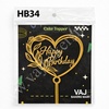 HB34 Acrylic Happy Birthday Topper