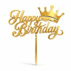 HB46 Acrylic Happy Birthday Topper