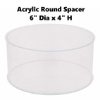 Acrylic Transparent Round Spacer 6" x 4"