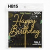 HB15 Acrylic Happy Birthday Topper