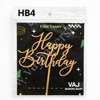 HB4 Acrylic Happy Birthday Topper