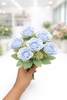RB4 Delicate Blue Rose Bunch 5R
