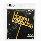 HB5 Acrylic Happy Birthday Topper