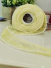PR4 Pearl Organza Ribbon 1M - Lite Yellow