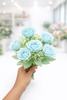 RB7 Light Blue Rose Bunch 5R+MF