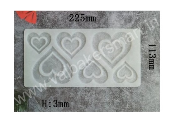 GS3 Double Heart with Rose Chocolate Garnishing Sheet