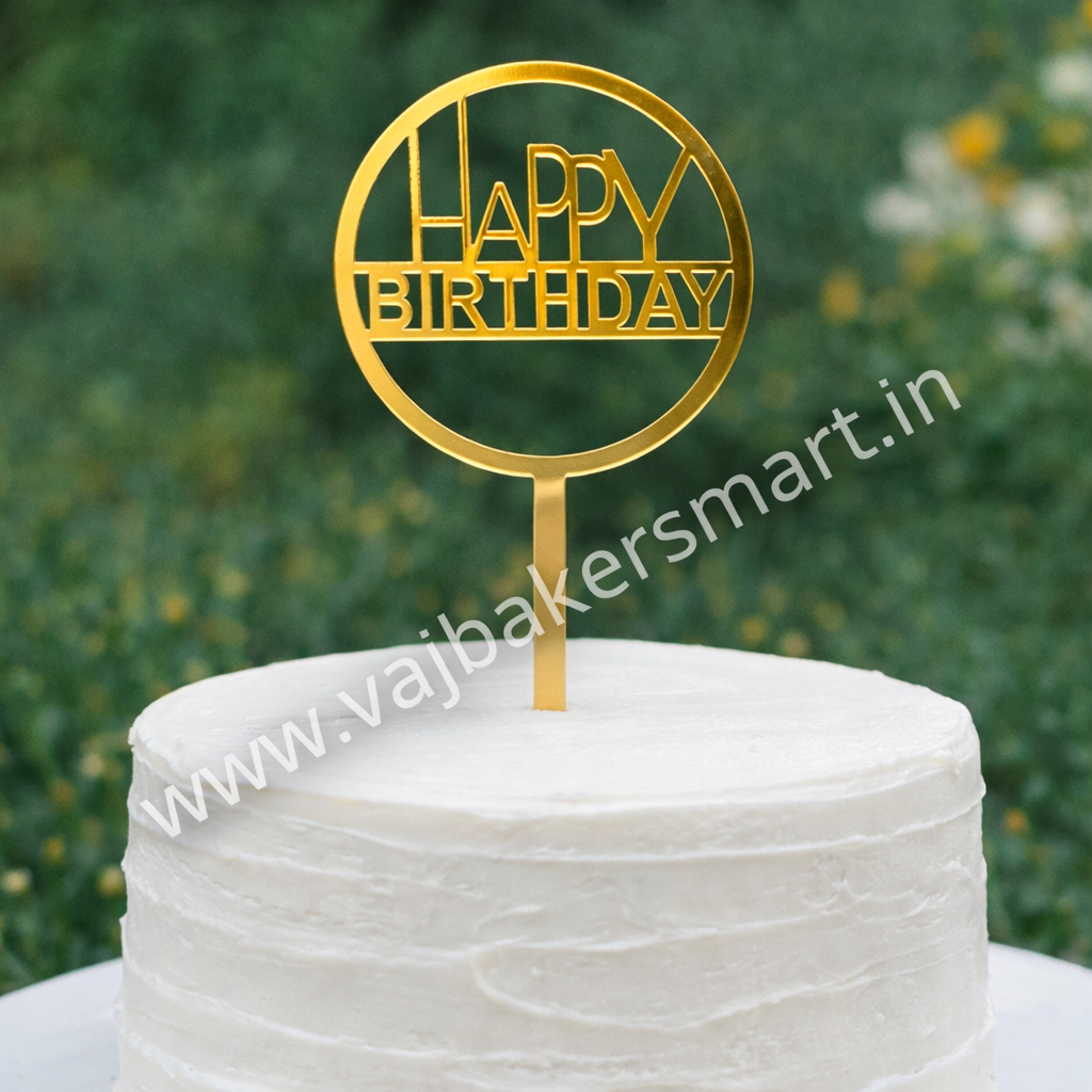 HB27 Acrylic Happy Birthday Topper