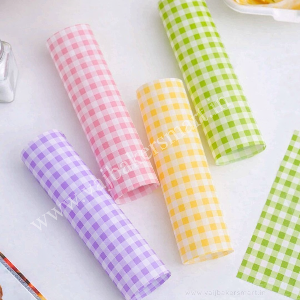 Printed Parchment Paper Liners (Pack of 50) 7" x 7"