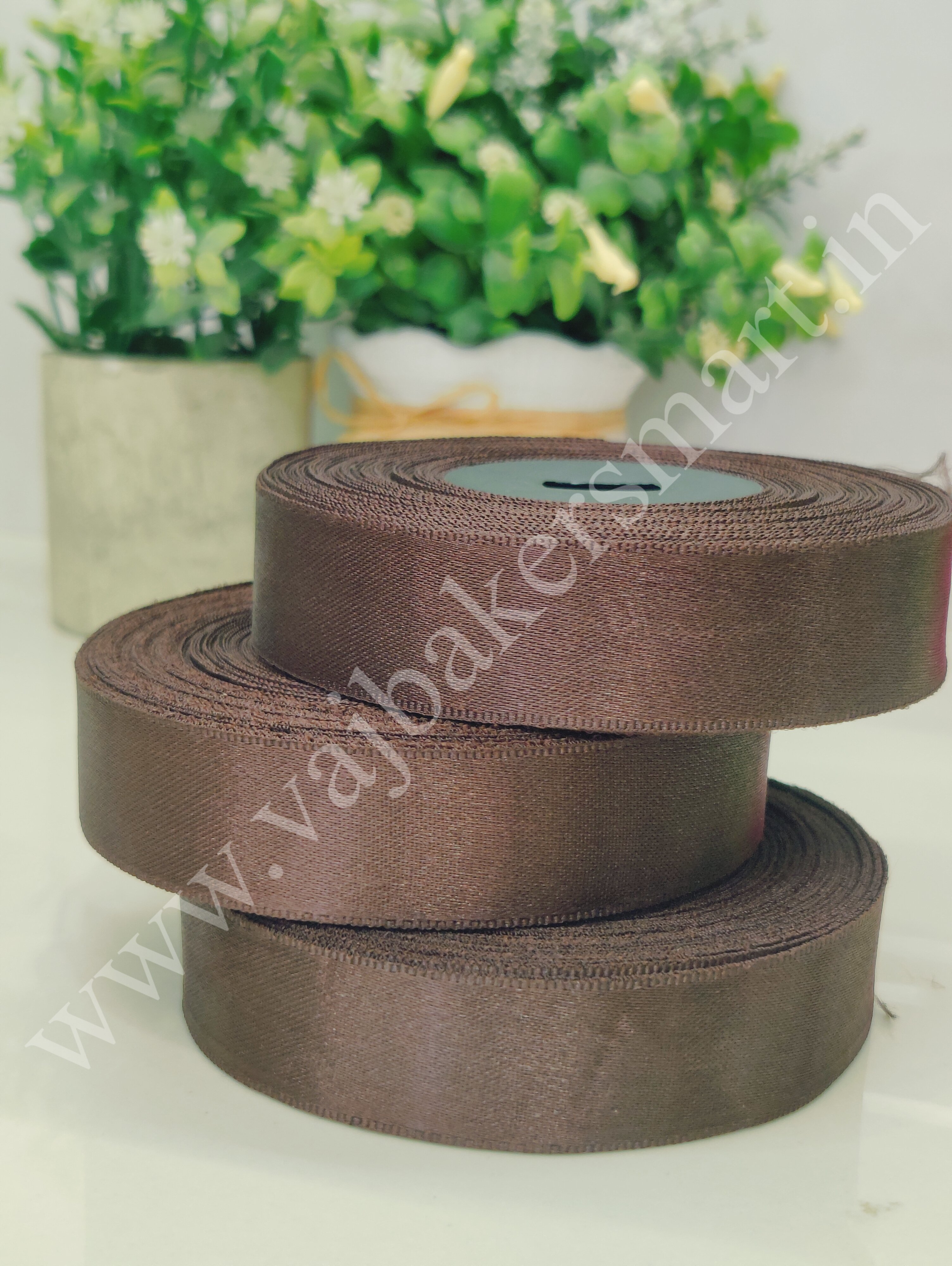 LL13 Plain Lace 1" - Chocolate Brown