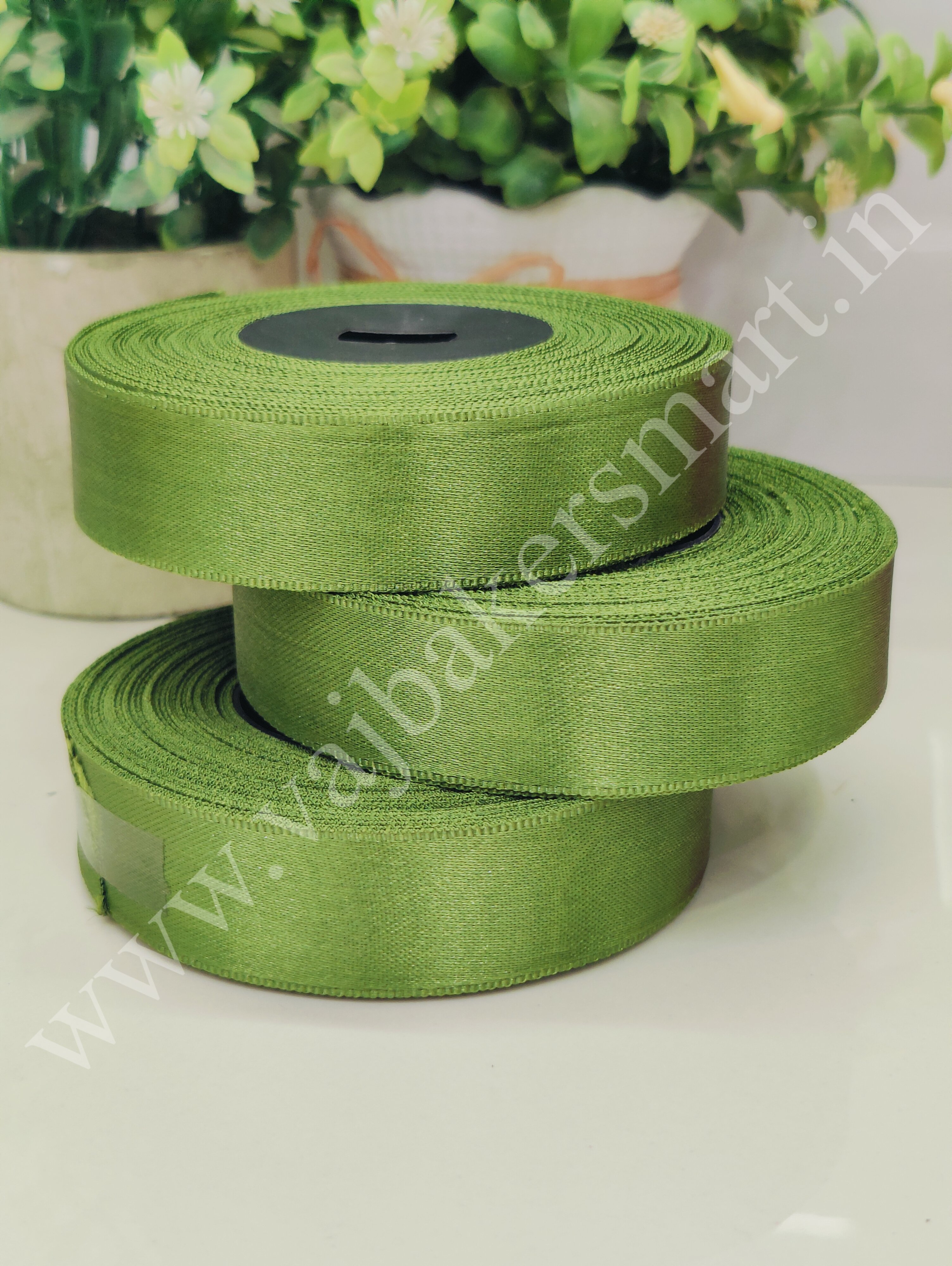 LL21 Plain Lace 1" - Olive Green
