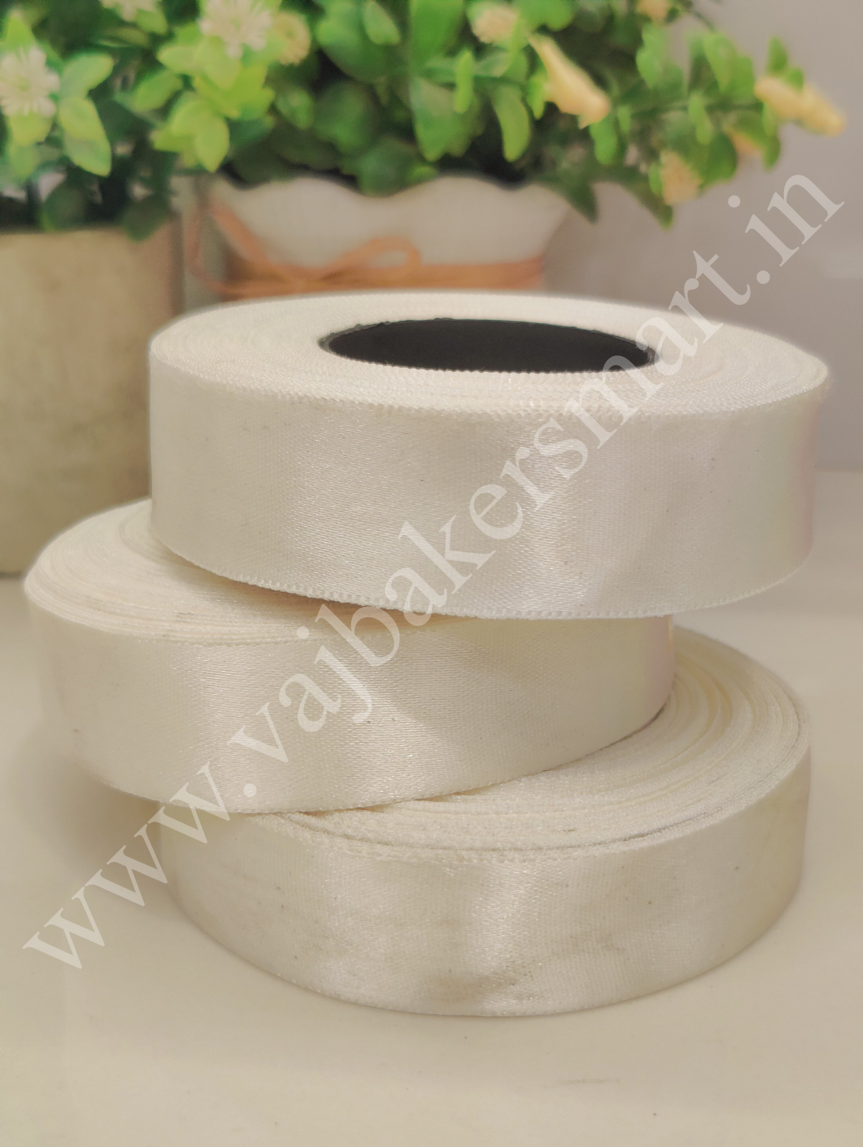 LL22 Plain Lace 1" - White