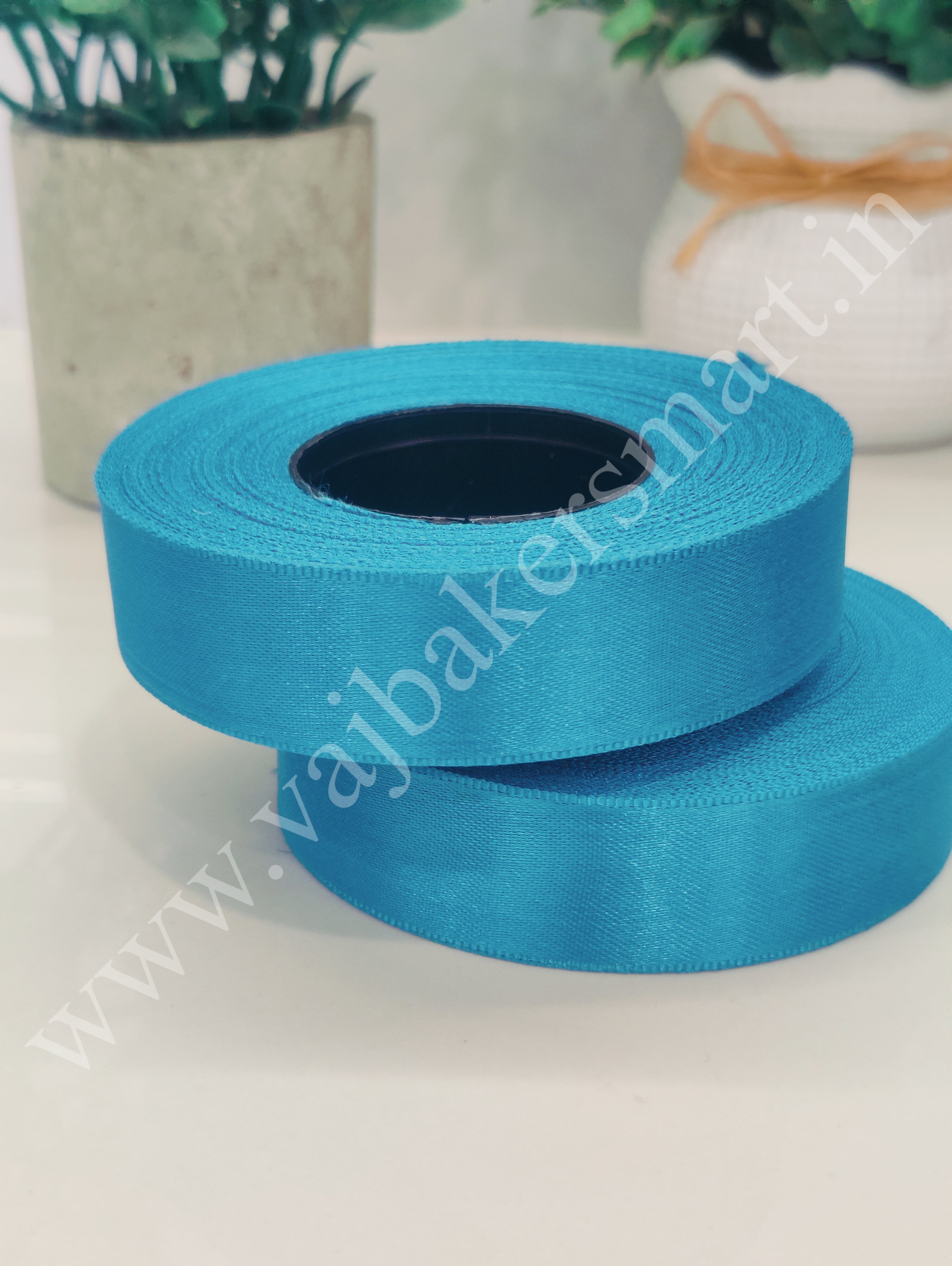 LL24 Plain Lace 1" - Aqua Blue
