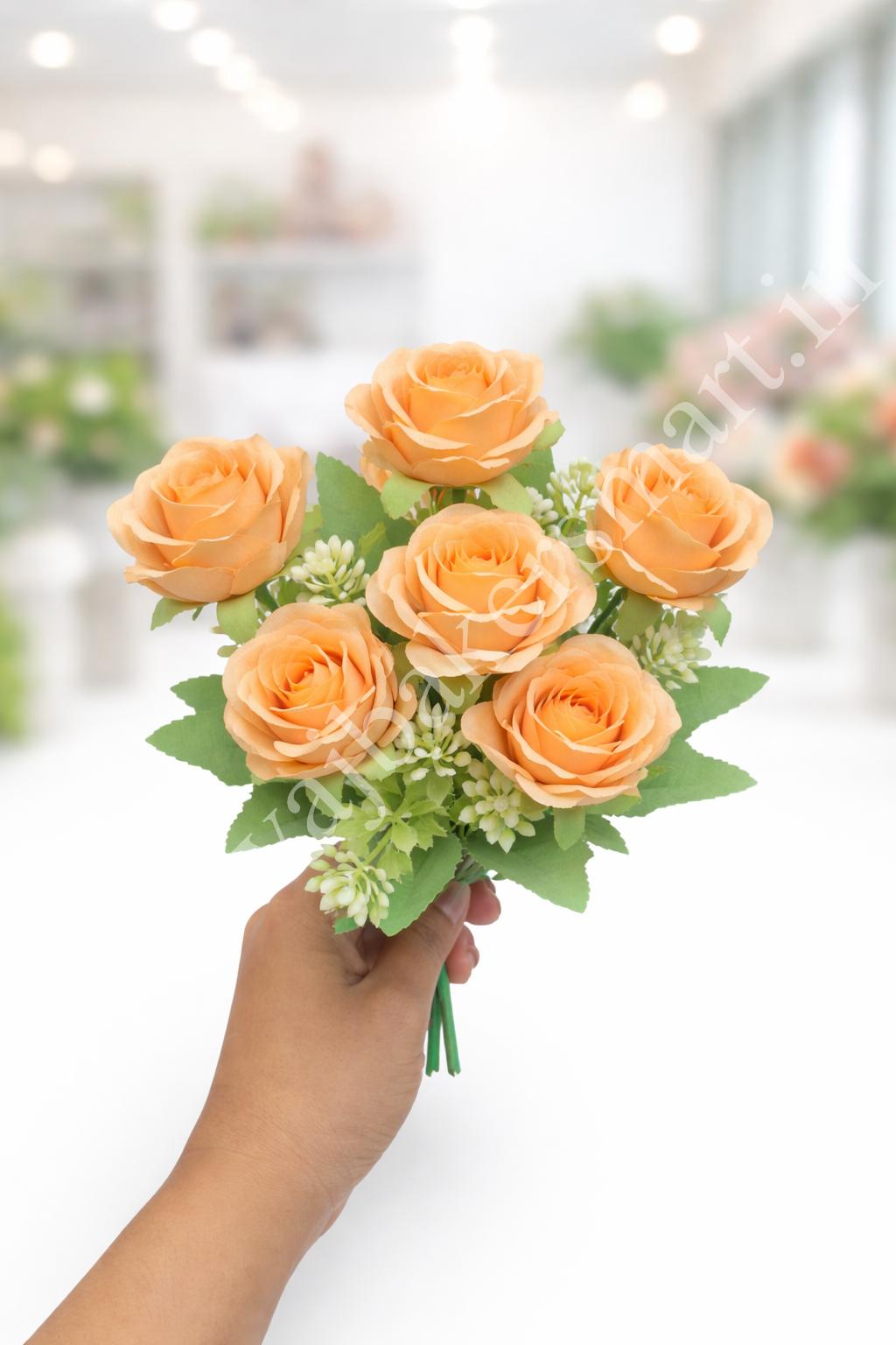 RB5 Peach Rose Bunch 5R