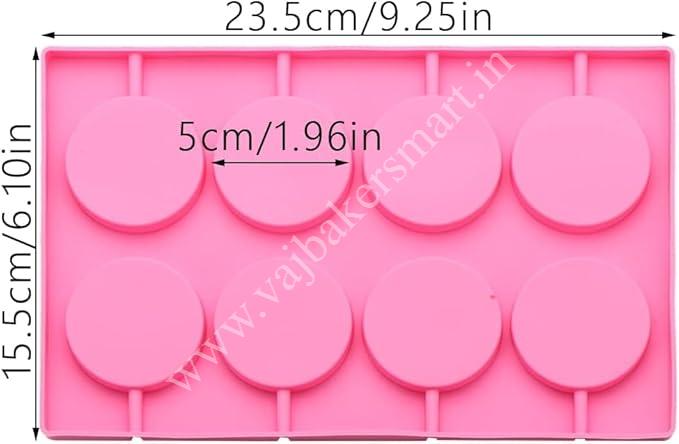 8 Cavity Lollipop (5cm) Silicone Mould