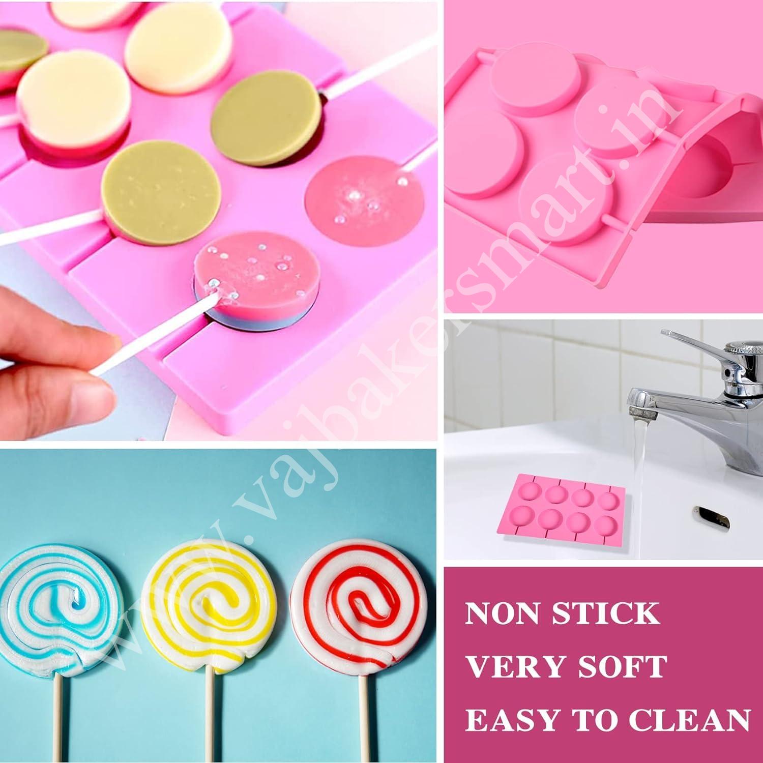 8 Cavity Lollipop (5cm) Silicone Mould