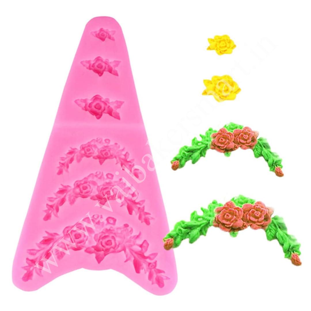 6 Cavity Roman Flower Vintage Design Mould