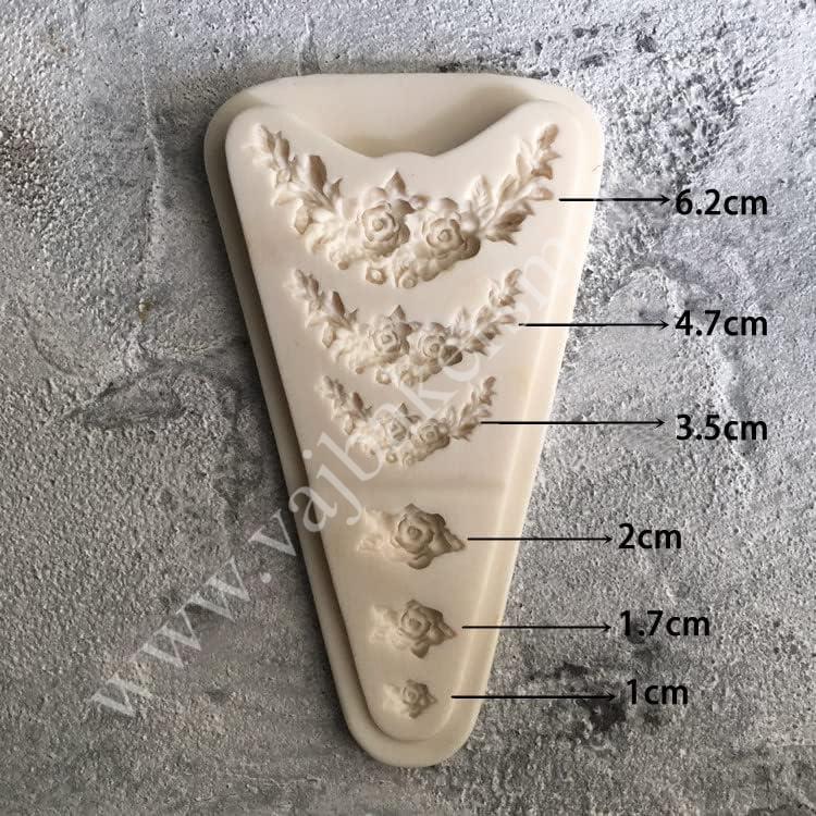 6 Cavity Roman Flower Vintage Design Mould