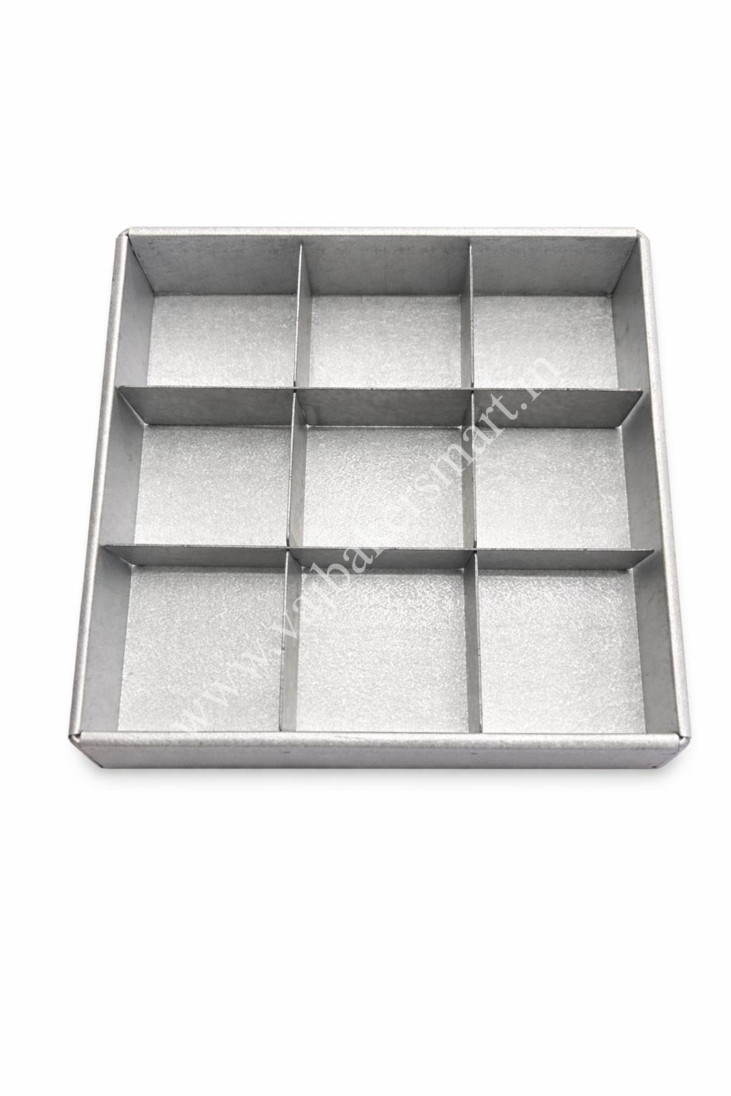 Brownie Tray 8" x 1.5" with Cutter (9Pcs - 2.6" Size)
