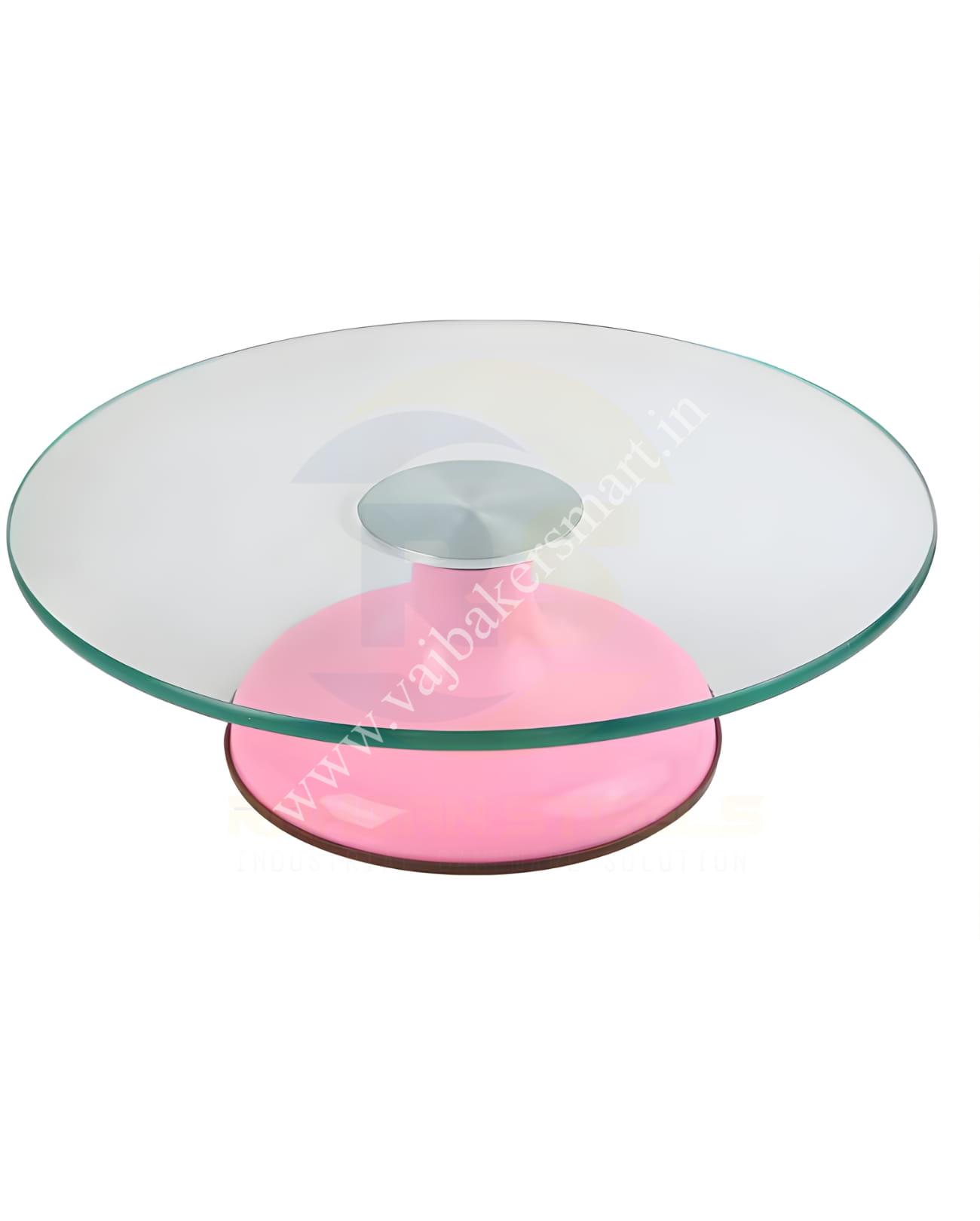 360 Rotating Premium Glass Turntable (Random Colour)