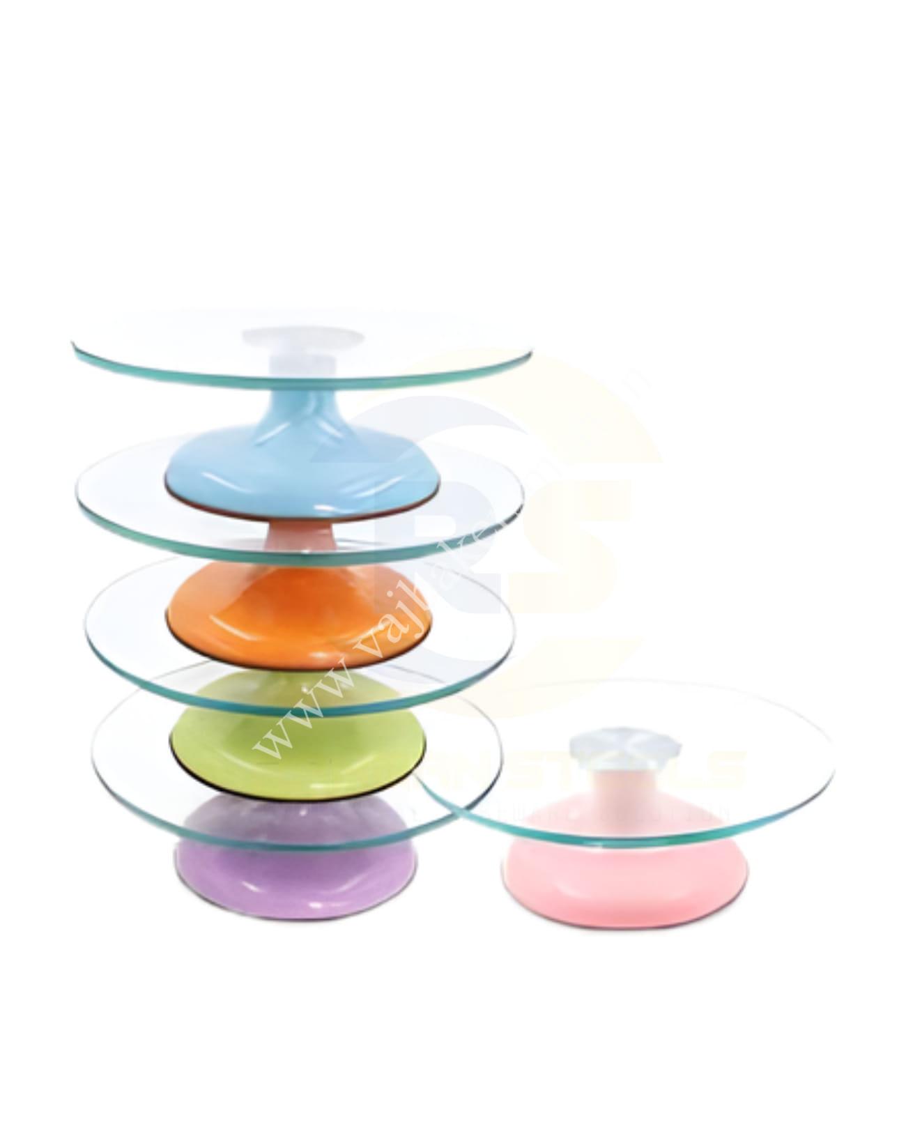 360 Rotating Premium Glass Turntable (Random Colour)
