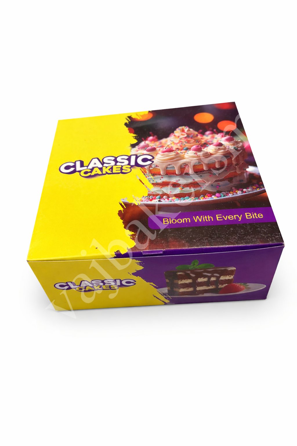 10" x 10" x 5" Multi-Coloured Cake Box (Pack of 5)