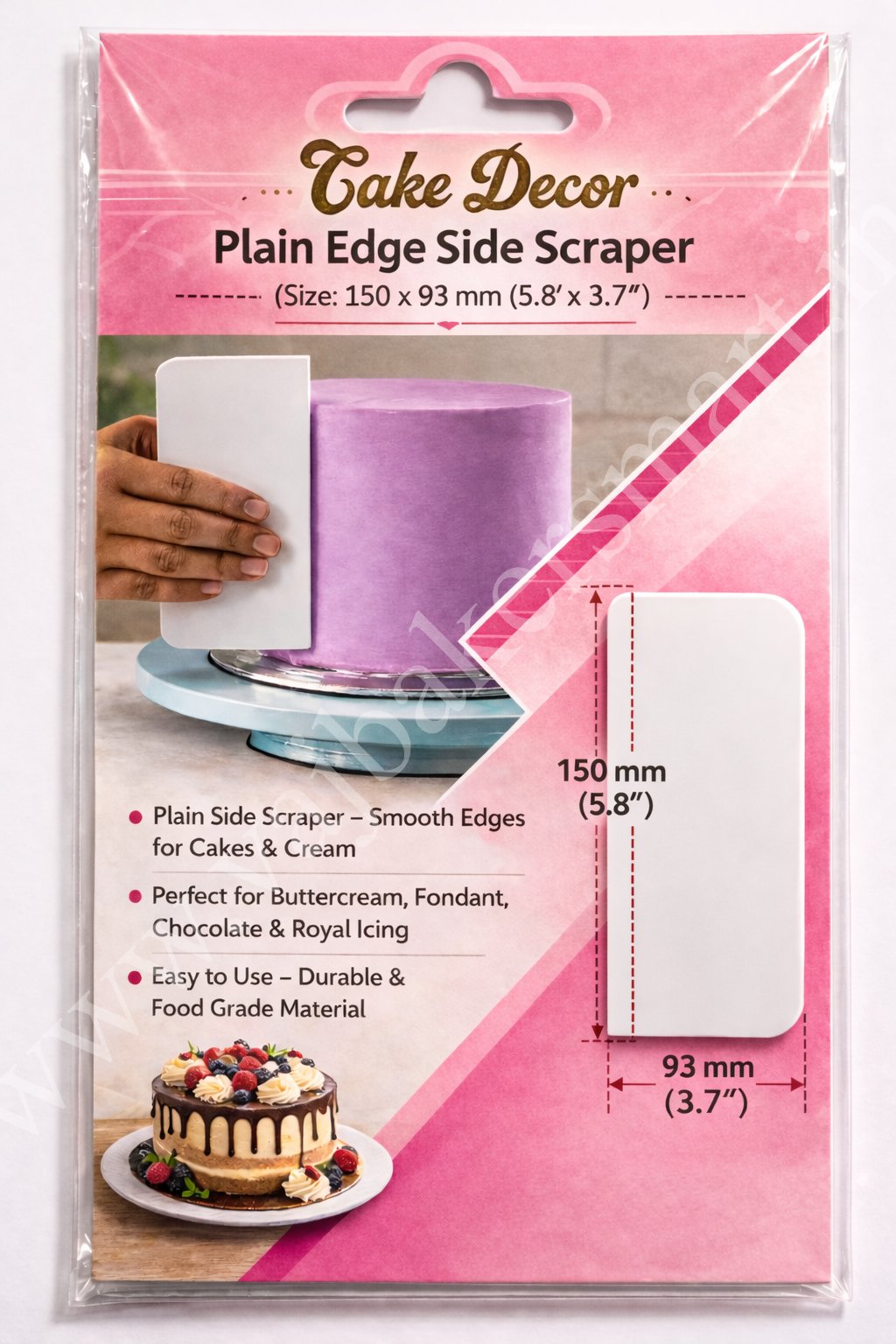 6" Plain Edge Side Scrapper