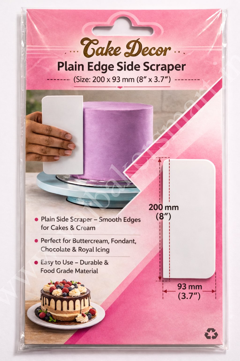 8" Plain Edge Side Scrapper