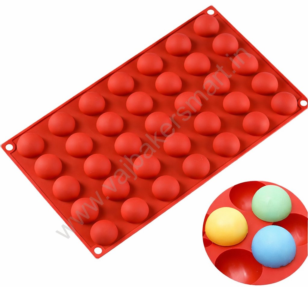 SM1 3D 35 Cavity Round Truffle Molds Entremet Chocolate Mould Mousse Mold