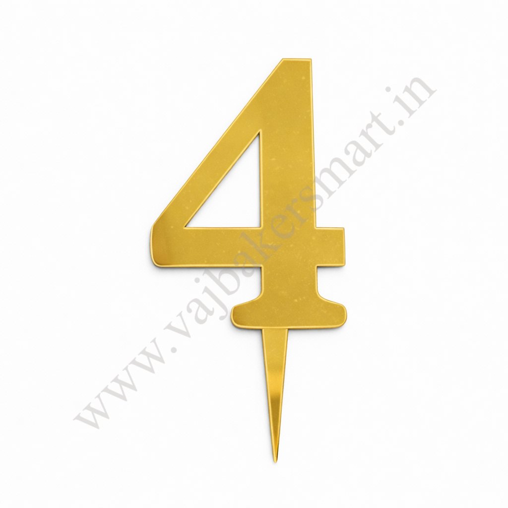 Acrylic Numerical Topper Big No.4