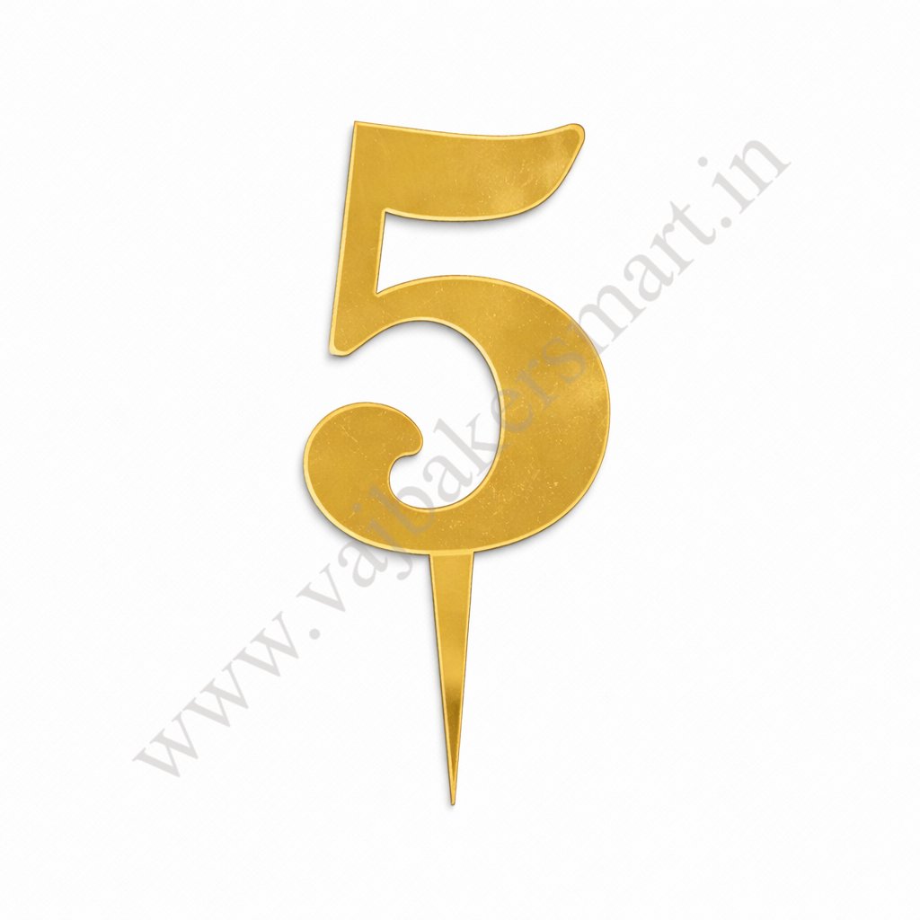 Acrylic Numerical Topper Big No.5