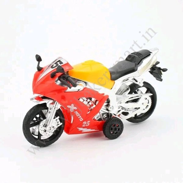 Mini Super Bike Cake Topper - Red with Yellow