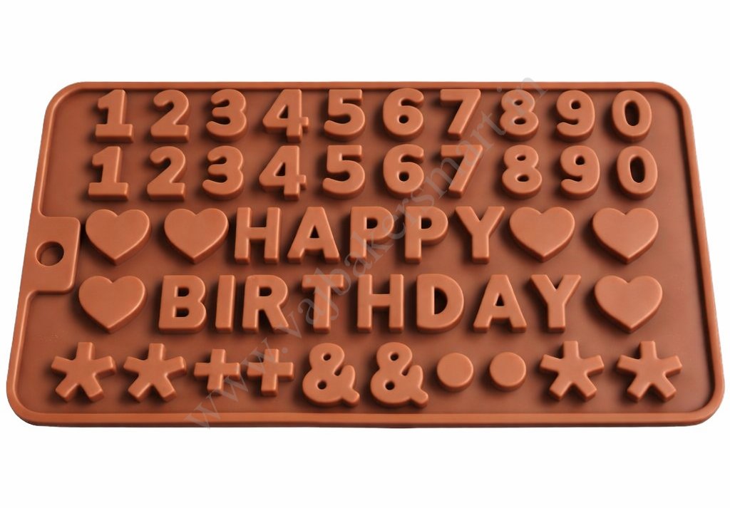 SM6 Number & Happy Birthday Silicon Chocolate Mould