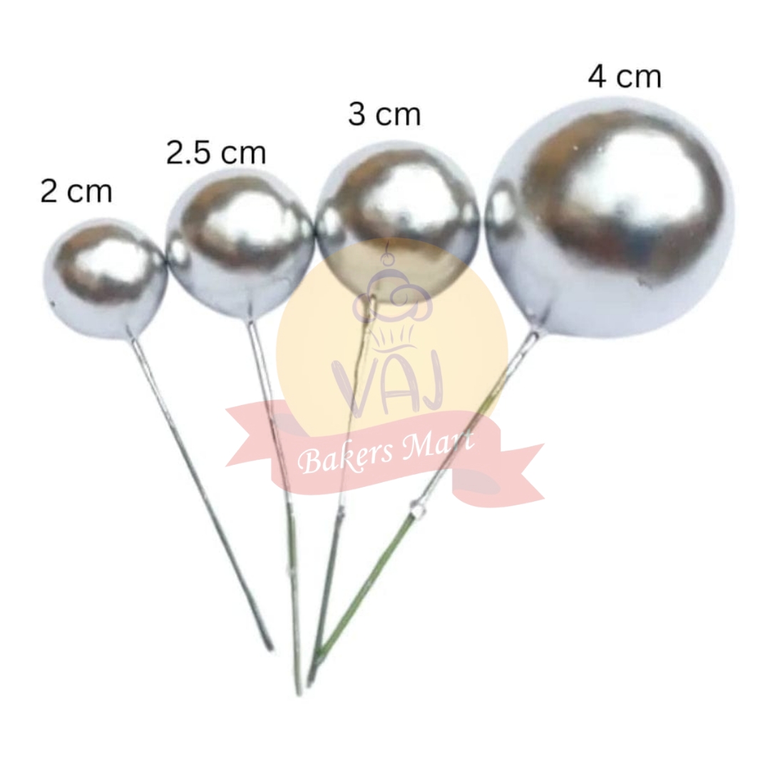 Silver Metallic Faux Balls