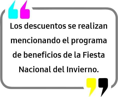 Fiesta Nacional del Invierno: Importante programa de descuentos