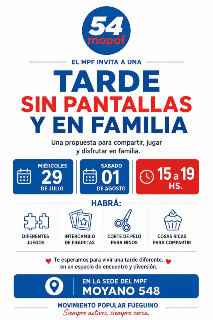 El MPF invita a disfrutar de una tarde sin pantallas y en familia