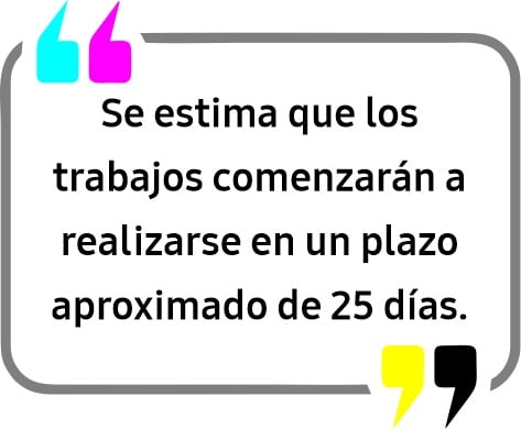 Firma del contrato para pavimentar la calle De Los Ñires
